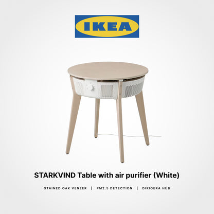 IKEA Starkvind Table with Air Purifier (White)