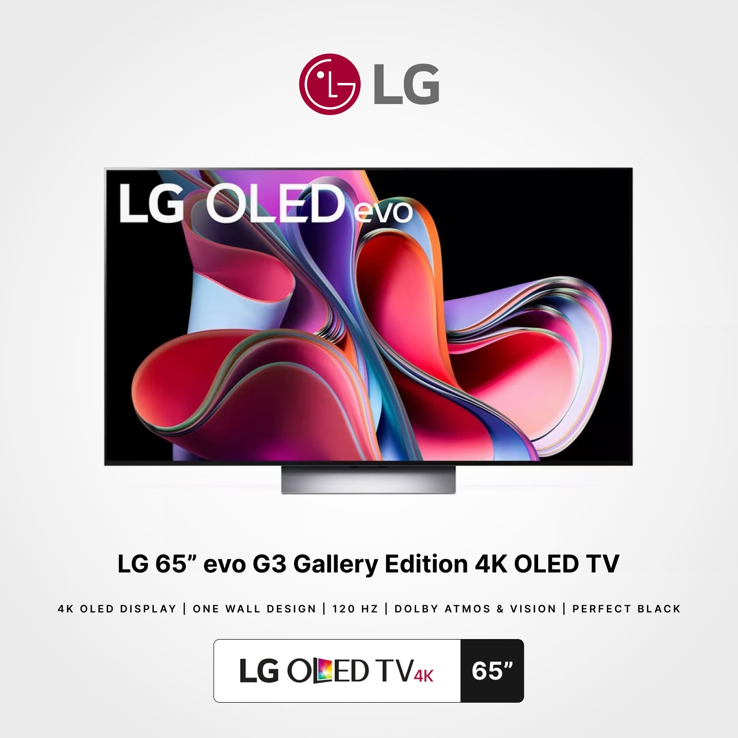 LG G3 65" evo Gallery Edition OLED 4K Smart TV