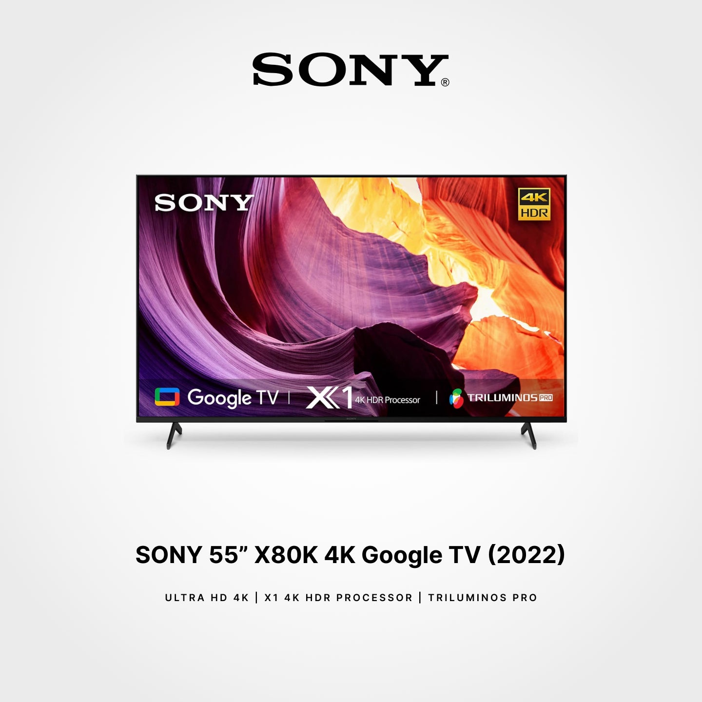 SONY 55"/75" X80K HDR LED 4K HDR Google TV (2022)