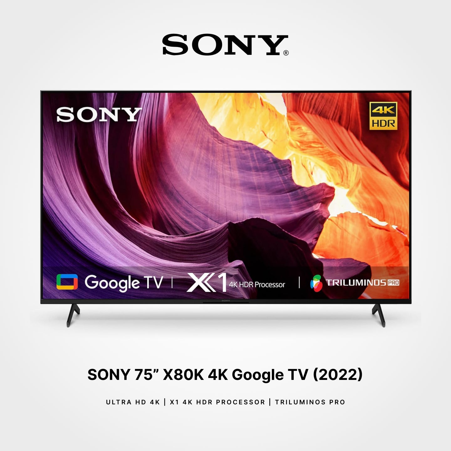 SONY 55"/75" X80K HDR LED 4K HDR Google TV (2022)