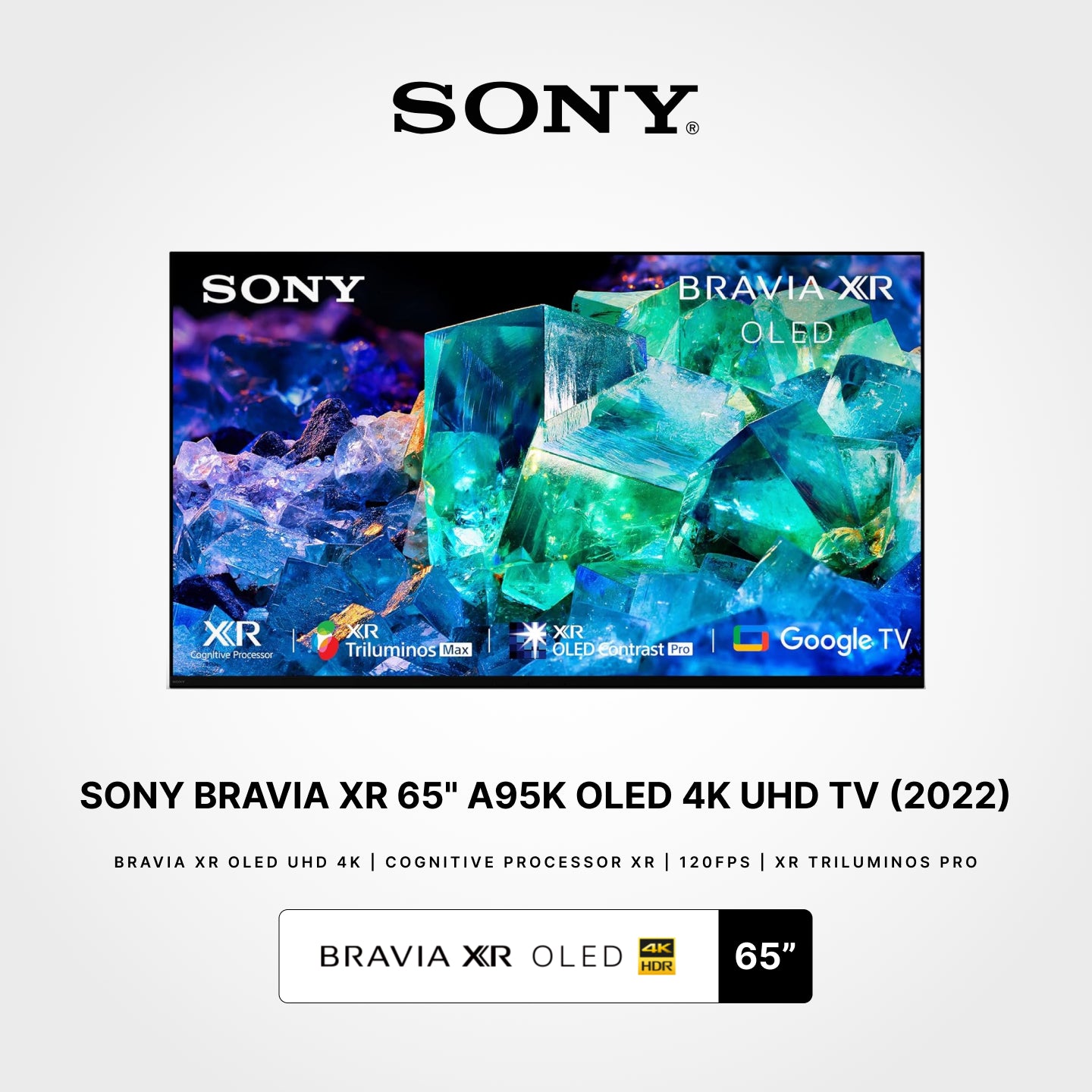 SONY 65" BRAVIA XR A95K OLED 4K Ultra HD Smart Google TV (2022)